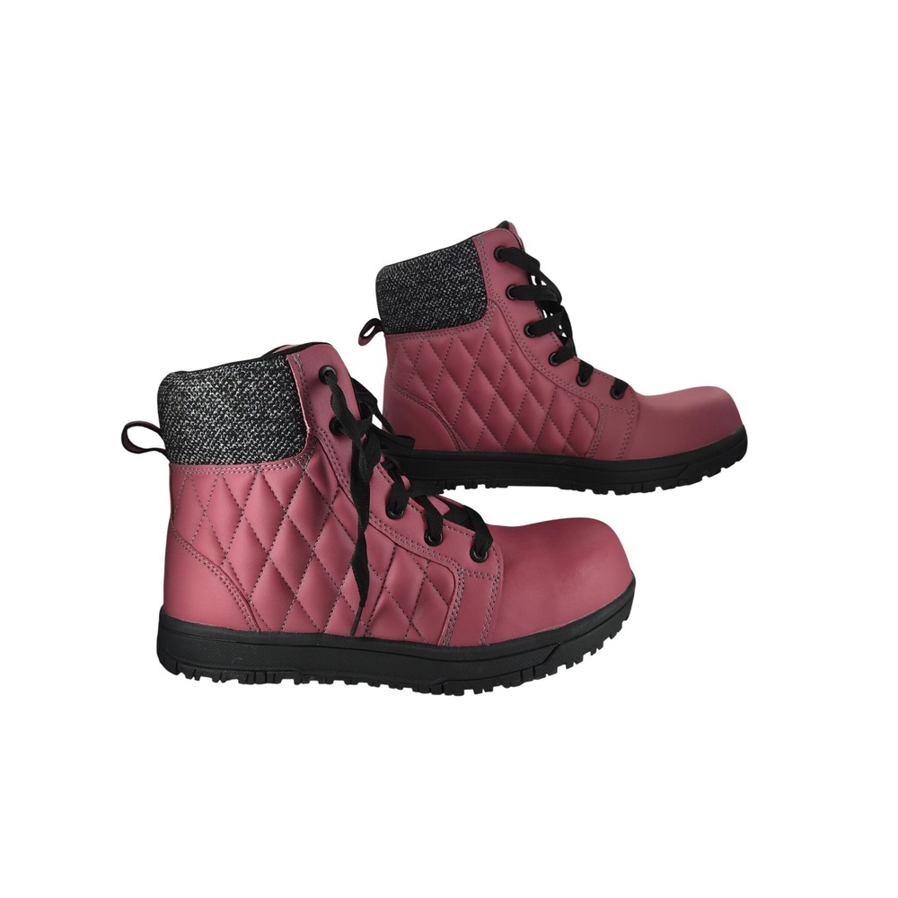 Avenger Metro Tall Work Boots Pink Composite Toe  Womens 11 Workwear Quilted